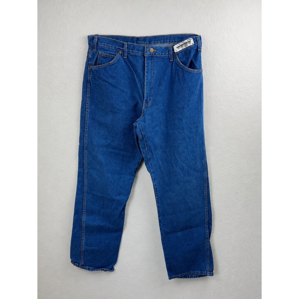 Dickies Men's 38x34 Blue Tonal Pattern Jeans Regular Fit Straight Leg Y2K